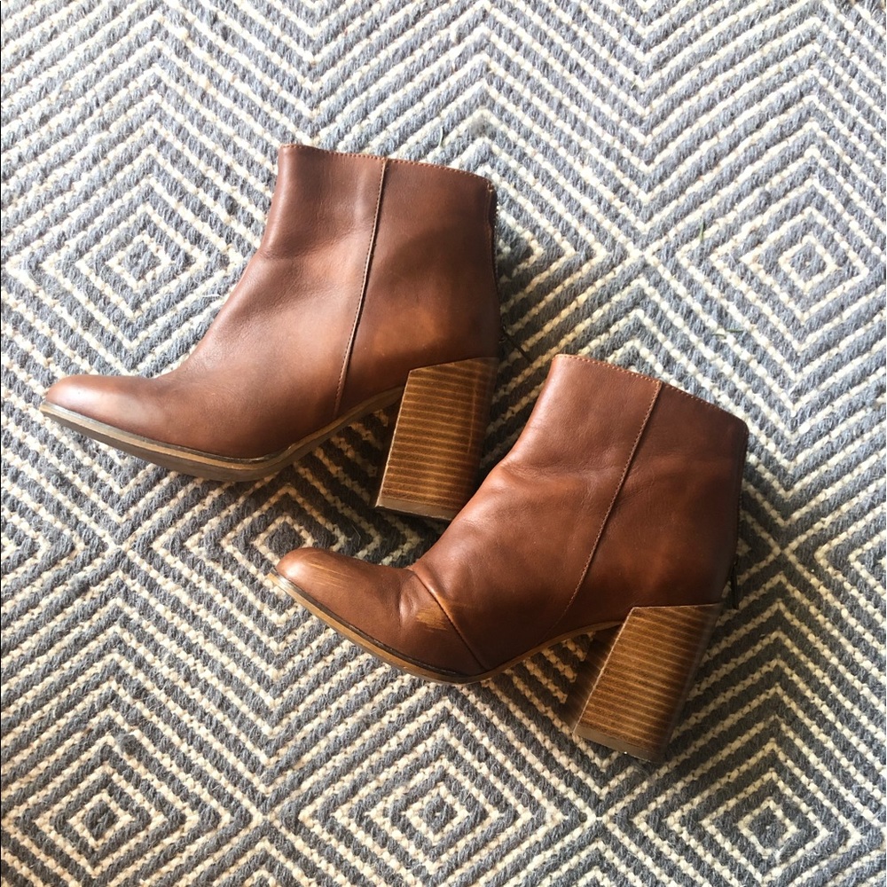 Alex + Alex Brown Leather Booties